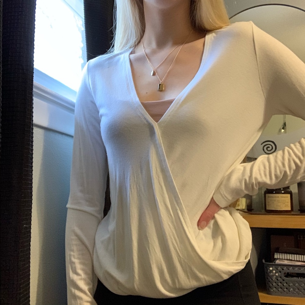 BCBGMAXAZRIA Surplice V Neck